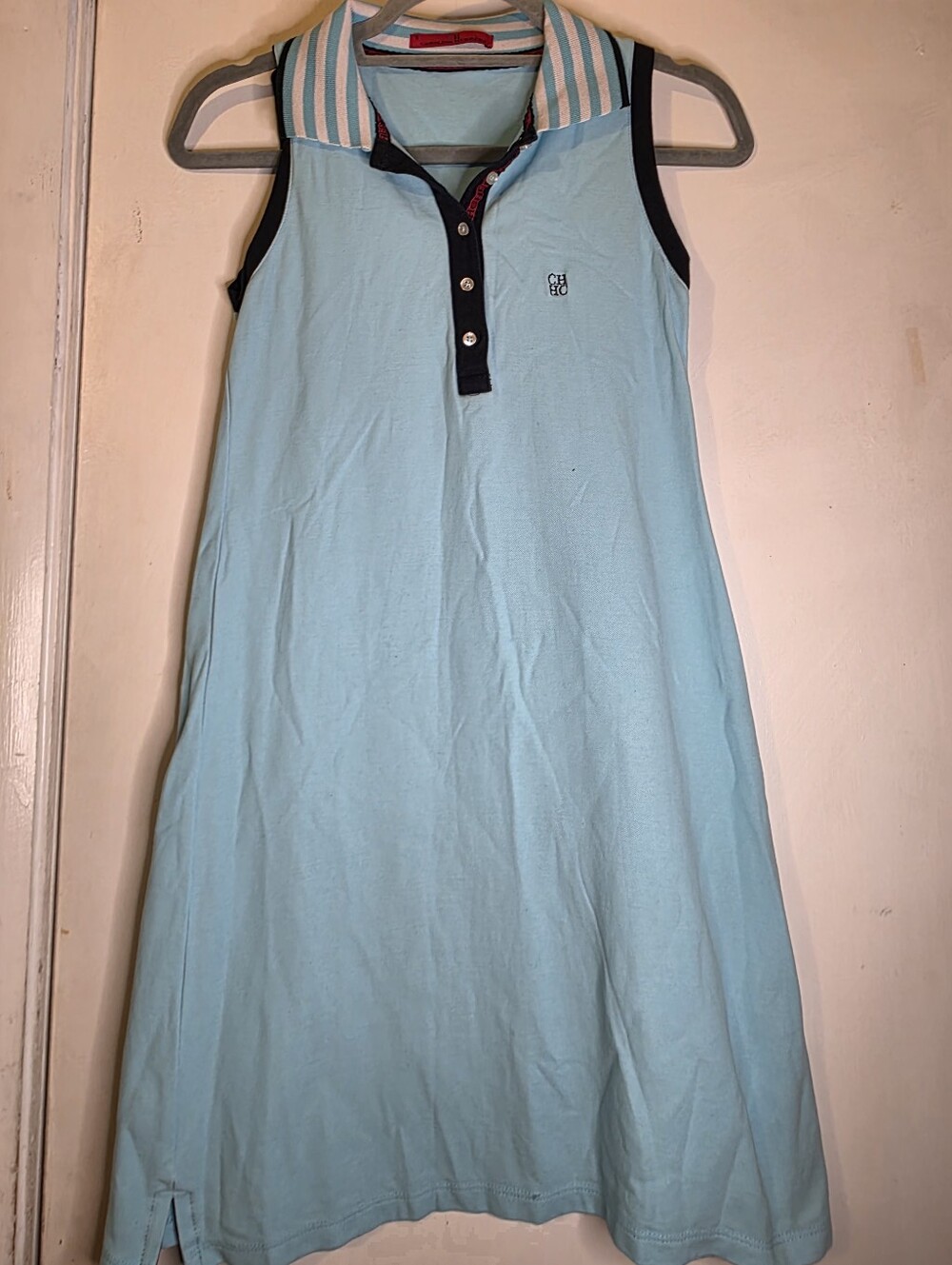 Carolina Herrera CH HC Women Sleevesless Dress Cotton Sz Small